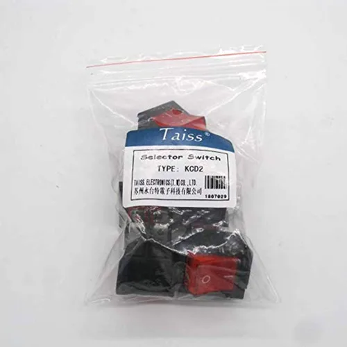 Miniatura 7 de Taiss 5 interruptores basculantes DPST ON/OFF de 4 pines 2 posiciones 16A 250VAC/20A 125VAC con luz roja iluminada interruptor de palanca basculante