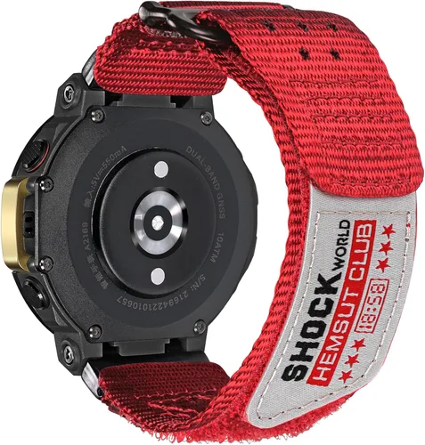 Miniatura 12 de Watch Bands Compatible with Amazfit T-Rex 2, Millitary Nylon Strap With Hook and Loop Design and Tools included Café