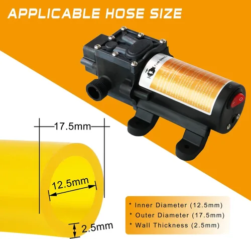 Miniatura 4 de Kit de bomba de transferencia de combustible Steauty 12V 75W, mueve hasta 110 galones de gasolina o diésel por hora, con tubo de combustible de alta