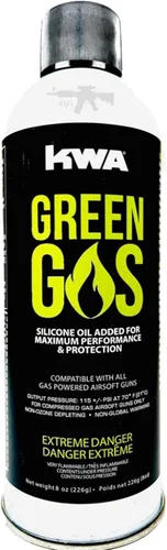 Miniatura 2 de A&N KWA Green Gas 8OZ para Airsoft y Free 1000 Bulldog BBS Paquete de gas verde x 12
