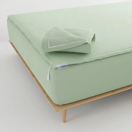 Miniatura 8 de QuickZip Paquete de Repuesto Fitted Plus: 1 Sábana Bajera (Base + Sábana con Cremallera) y 1 Sábana con Cremallera - Fácil de Cambiar, No se Sale