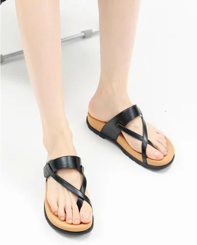 Miniatura 2 de Sandalias planas ortopédicas para mujer con cómodo soporte de arco para uso casual y diario