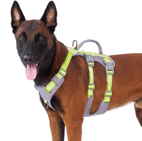 Miniatura 27 de Huntboo Arnés reflectante para perro con asa, a prueba de escape, antideslizante, transpirable, ligero, arnés de elevación ajustable para perros