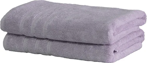 Miniatura 44 de Mosobam Juego de 4 toallas turcas de lujo de 35 x 70 pulgadas, color gris claro (gris), viscosa de bambú de 24.69 oz/m² y algodón peinado turco