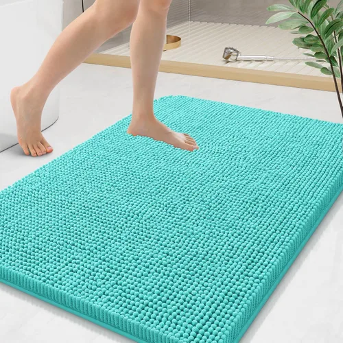 Miniatura 199 de Arotive Alfombras de baño de felpilla extrasuaves y absorbentes, de 24 x 16 pulgadas, lavables a máquina, parte trasera de goma antideslizante