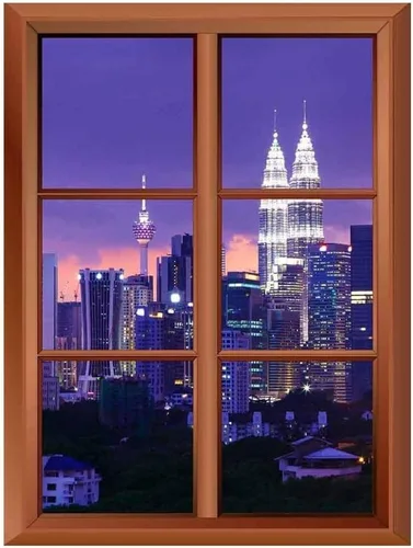 Miniatura 13 de wall26 Adhesivo de pared extraíble/mural de pared – A Veiw of Manhattan Skyline – Adhesivo de vinilo creativo para ventana – 24 x 32 pulgadas