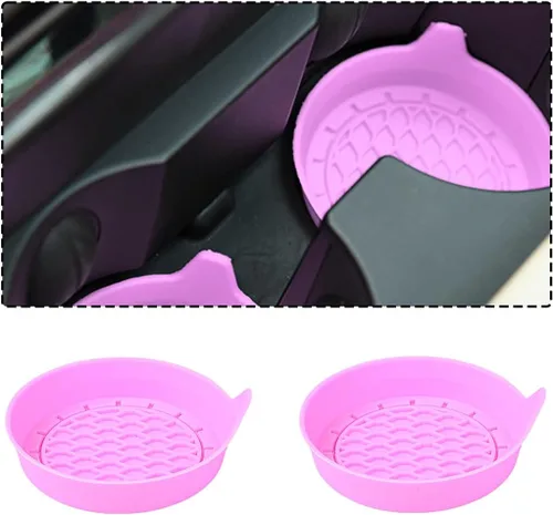 Miniatura 18 de zipelo Portavasos para automóvil con brillantes, paquete de 4 unidades, universal, para vehículo, antideslizante, portavasos con inserción, silicona