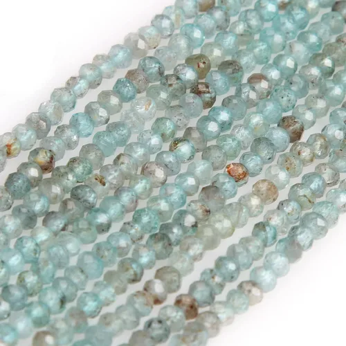 Miniatura 11 de GEM-Inside - Cuentas espaciadoras facetadas con piedras preciosas naturales de África turquesa verde de 0.079 x 0.118 in para fabricación de joyas