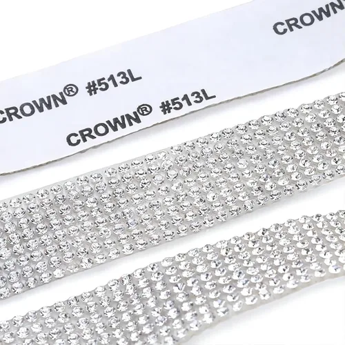 Miniatura 2 de 3 rollos de cinta de diamantes de imitación, 3 tamaños, tiras de diamantes de imitación autoadhesivas, cintas de diamantes de imitación de cristal