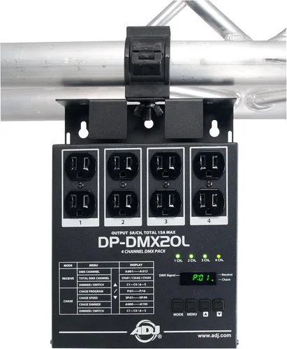 Miniatura 5 de ADJ Productos DMX20L 4 canales Universal DMX Dimmer/Switch Pack, Compacto y Portátil. 600 vatios por canal 15A máx