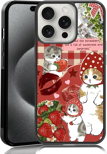 Miniatura 16 de Elegante funda de teléfono con diseño de gato Marie compatible con iPhone 11, funda de encaje dorado para iPhone, a prueba de golpes, rosa fucsia