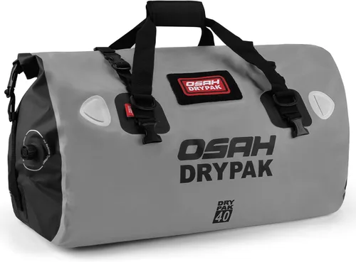 Miniatura 31 de OSAH DRYPAK Bolsa de lona impermeable – Bolsa seca para motocicleta con gran espacio de almacenamiento, bolsas de equipaje impermeables con bolsillo