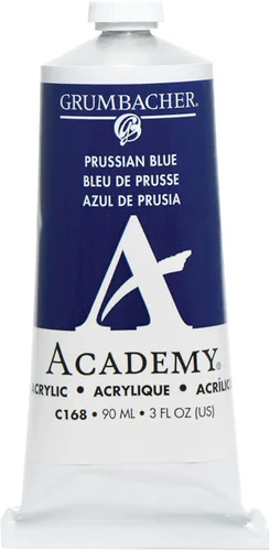Miniatura 15 de Grumbacher Academy - Pintura acrílica, brillo, tubo de metal de 3.0 fl oz/3 onzas, tono azul cobalto