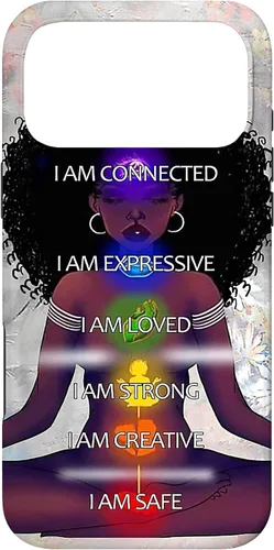Miniatura 22 de Black Women Chakra Connected Expressive Strong Curly Hair Case for iPhone 17