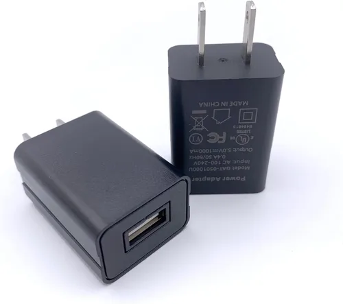 Cargador de pared Cubo 5V1A Fuente de alimentación USB Bloque de carga Universal Enchufe de pared Ladrillo Portátil Cargador Rápido Adaptador de