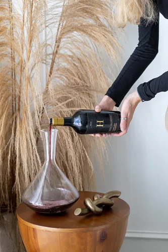 Miniatura 4 de Hotel Collection - Decantador de vino Decantador pequeño para airear vino hecho de vidrio transparente Enfoca los vapores de aroma y elimina