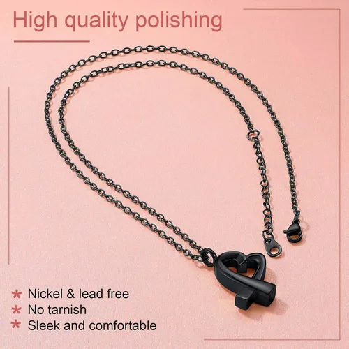 Miniatura 249 de FindChic Collares personalizados con urna para cenizas, barra vertical, gato, luna, reloj de arena, garra de perro, acero inoxidable, chapado en oro