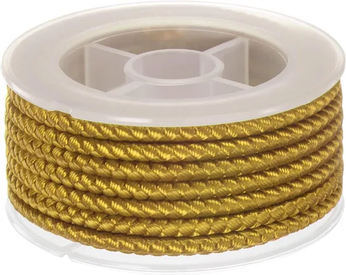 Miniatura 69 de HARFINGTON Cordón de hilo de nailon para cuentas de 0.063 in, cuerda de nailon trenzado extrafuerte para manualidades, pulseras, joyería, Negro