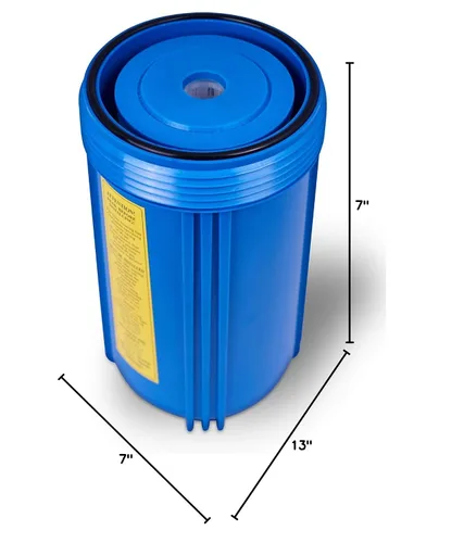 Miniatura 10 de Sistema de filtración de agua para toda la casa, carcasa de 10 x 4.5 pulgadas, puertos de latón de entrada/salida de 1 pulgada, botón de alivio