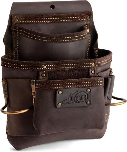 Miniatura 8 de Ox Pro - Bolsas de herramientas de cuero de grano completo, fabricadas con doble costura y bolsillos reforzados con remaches