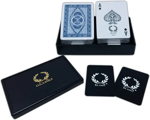 Miniatura 4 de DA VINCI Ruote, naipes italianos 100% de plástico, juego de tamaño de póquer de 2 barajas, índice regular, con 2 cartas cortadas