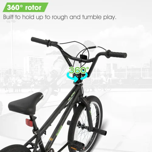 Miniatura 4 de HILAND 20 inch Kids BMX Bicycle for Boys Girls Age 5-12 Years Old, 360 Degree Gyro & 4 Pegs, Kids Bike for Beginner-Level to Advanced Riders