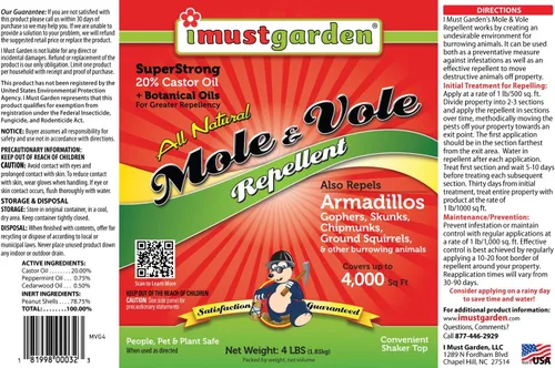 Miniatura 2 de I Must Garden - Repelente de topos y campañoles: fuerza profesional, el doble de cobertura, todos los ingredientes naturales, tarro agitador de 4