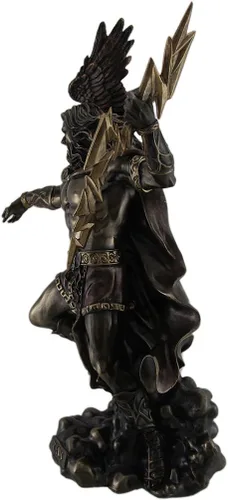 Miniatura 3 de Veronese Design Zeus Dios griego del trueno w/Aetos Dios empuñando la estatua del rayo