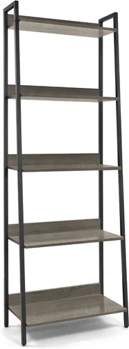 Miniatura 8 de CAPHAUS Estantería con Escalera de 5 Niveles, Estante Independiente de 24 Pulgadas de Ancho, Estantería Librero Organizador de Almacenamiento, Gris