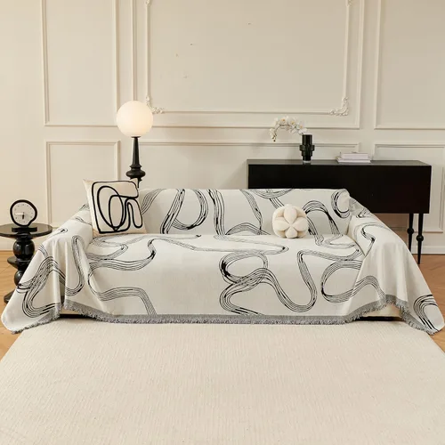 Miniatura 39 de MEETSKY Funda Negra de Silla de Tamaño Grande, Funda de Chenilla para Sillón/Sofá de 1 Cojín para Perro, Fundas de Sofá Protector de Muebles