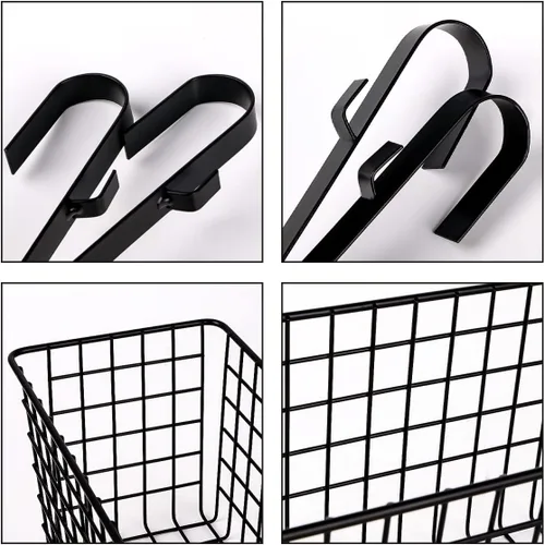 Miniatura 4 de Cesta colgante de metal para literas y dormitorios de collage, organizador de alambre de gabinete para almacenamiento, organizador grande multiusos