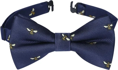 HISDERN Corbatas de lazo para niños preatadas, pajaritas ajustables para niños, con clip, divertidos corbatines estampados para bodas y fiestas