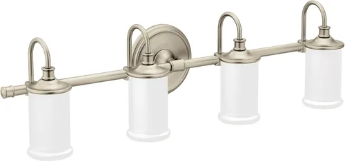 Miniatura 14 de Moen YB6461ORB Belfield - Accesorio de tocador de baño de doble montaje con 1 luz con vidrio esmerilado, bronce aceitado