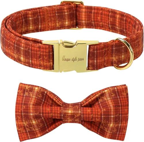 Miniatura 39 de Unique style paws Collar de perro para el día de San Valentín con lazo de flores, collar de cachorro de corazón azul, el mejor regalo para niños