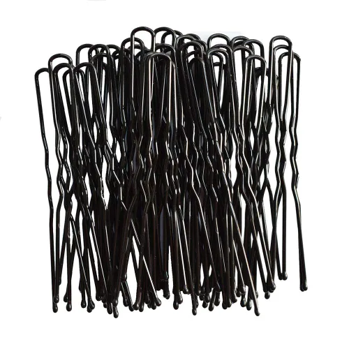 Miniatura 4 de Leline's Juego de 50 horquillas negras en forma de U, para mujeres y niñas, 2.4 pulgadas