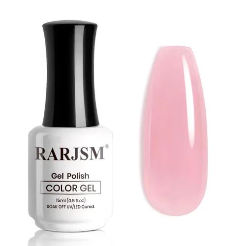 Miniatura 12 de RARJSM Esmalte de Uñas en Gel Nude Transparente Rosa Saludable Claro Esmalte de Uñas en Gel Nude Transparente Rosa Intenso Gelatinoso Barniz de Uñas