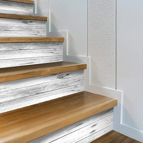 Miniatura 8 de funlife 14 tiras de calcomanías para elevadores de escaleras, vinilo para despegar y pegar, calcomanías decorativas para escaleras, 39.37 x 7.09