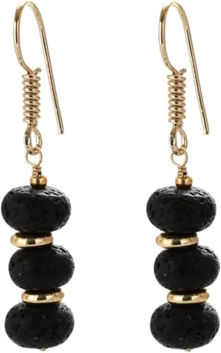 Miniatura 20 de Gempires - Aretes ligeros con cuentas hechas a mano, hipoalergénicos, chapados en oro, aretes colgantes para mujer