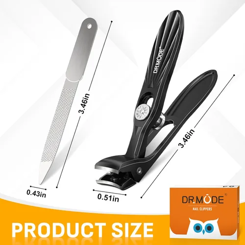 Miniatura 8 de DRMODE Cortaúñas para hombres, uñas gruesas, cortaúñas en ángulo para uñas gruesas para personas mayores, cortaúñas con apertura de mandíbula ancha