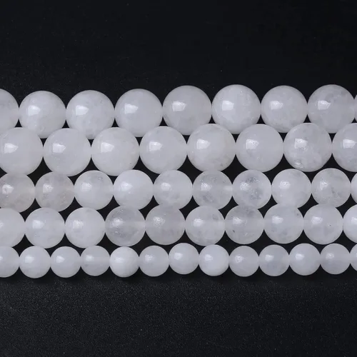 Miniatura 51 de 36 cuentas de calcedonia de jade rojo natural de 25/64 pulgadas (0.394 in), redondas sueltas, piedras preciosas energéticas curativas, para hacer