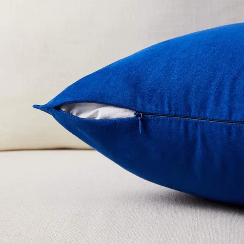 Miniatura 3 de Fancy Homi - Paquete de 2 fundas de almohada decorativas azul real de 14x14 pulgadas para sala de estar, sofá cama, sofá, decoración moderna bohemia