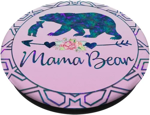 Miniatura 2 de PopSockets intercambiables PopSockets PopSockets Swappable PopGrip con diseño floral, color azul verde azulado y morado