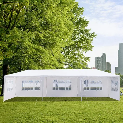 Miniatura 8 de Outvita Gazebo para exteriores, toldo blanco con paredes laterales, tienda de campaña para fiesta de boda con bloqueo UV para fiestas, refugio