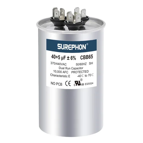 Miniatura 10 de Condensador CBB65 para ac 45/5 uf 45+5 MFD ±6% Run Dual 370-440 voltios, funciona para HVAC, acondicionadores de aire, bombas de calor