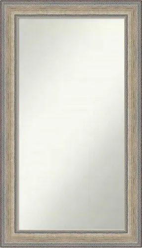 Miniatura 219 de Amanti Art Espejo de baño plateado para sobre fregadero, 28 x 47 pulgadas, espejo rectangular de plata imperial, marco de madera tradicional de gran