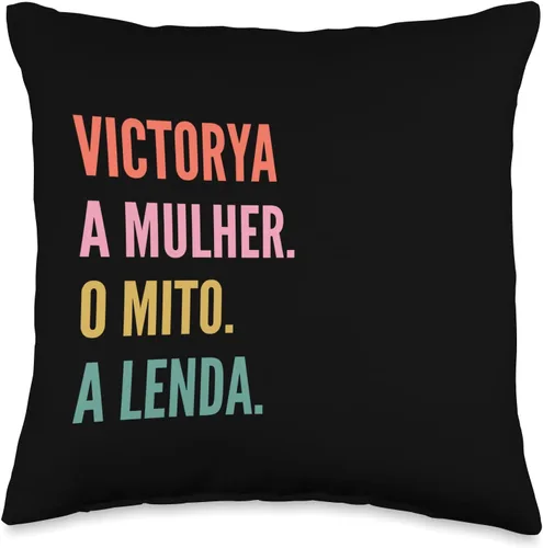 Funny Portuguese First Name Design - Victorya Throw Pillow