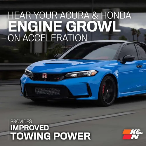 Miniatura 7 de K&N Sistema de admisión de aire frío: Filtro de aire de alto flujo, aumenta el rendimiento y la aceleración: Compatible con Acura/Honda 2023-2025