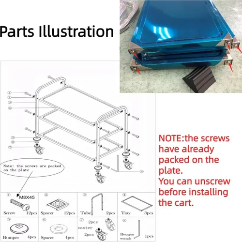 Miniatura 8 de Nisorpa Carrito utilitario de acero inoxidable de 3 niveles, 30 pulgadas de largo x 16 pulgadas de ancho x 33 pulgadas de alto, carritos rodantes