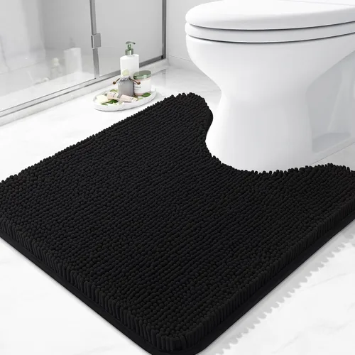 Miniatura 123 de Arotive Alfombras de baño de felpilla extrasuaves y absorbentes, de 24 x 16 pulgadas, lavables a máquina, parte trasera de goma antideslizante