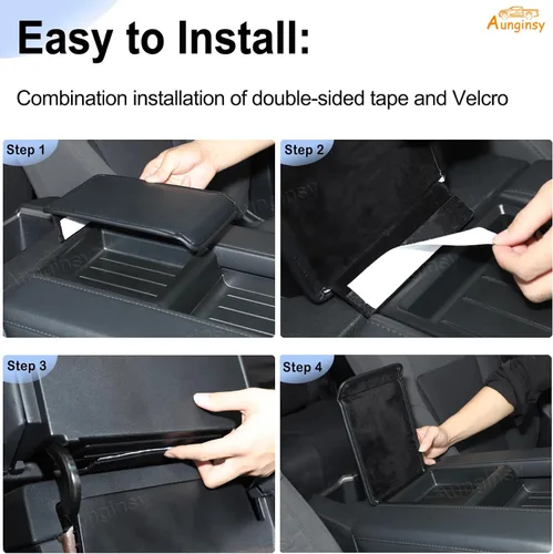 Miniatura 4 de Aunginsy Funda para caja de almacenamiento oculta compatible con Toyota Tundra 2022 2023 2024 2025 2026, bandeja organizadora de consola central